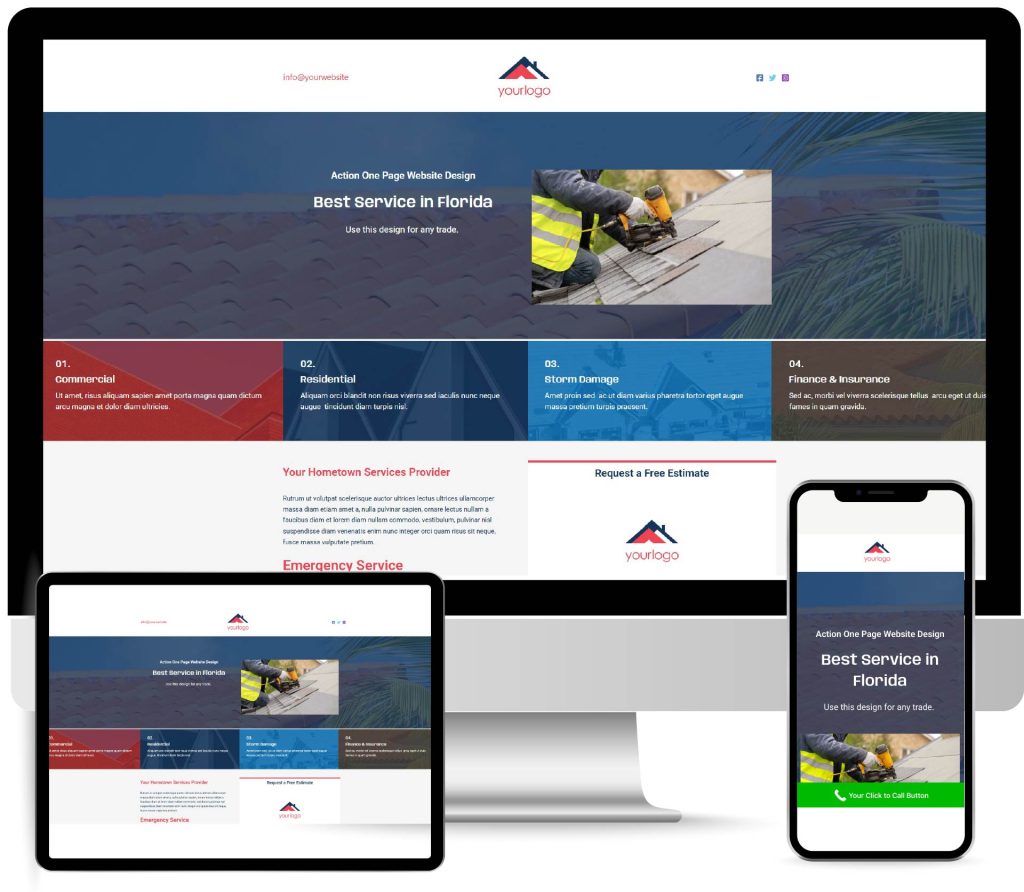 bluecraft website design action