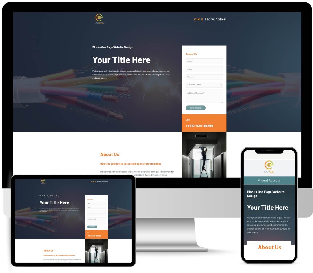 bluecraft websites blocks design