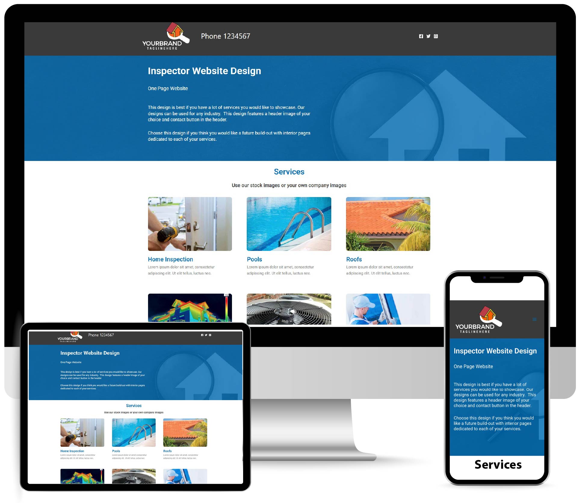 bluecraft websites inspector design